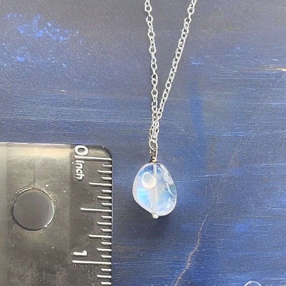 Hand Made Rainbow Moonstone Charm Necklace - Picture 3 of 4